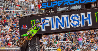 Jason Anderson lighting the candles at Atlanta AMA Supercross | Credit: Jeff Kardas