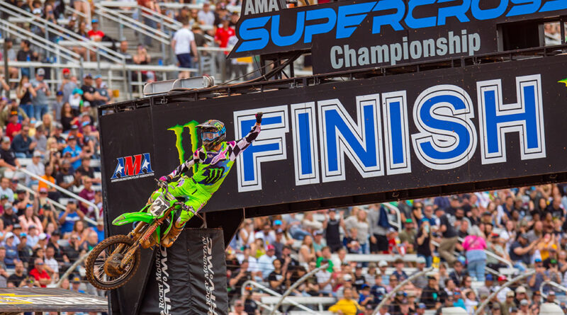 Jason Anderson lighting the candles at Atlanta AMA Supercross | Credit: Jeff Kardas