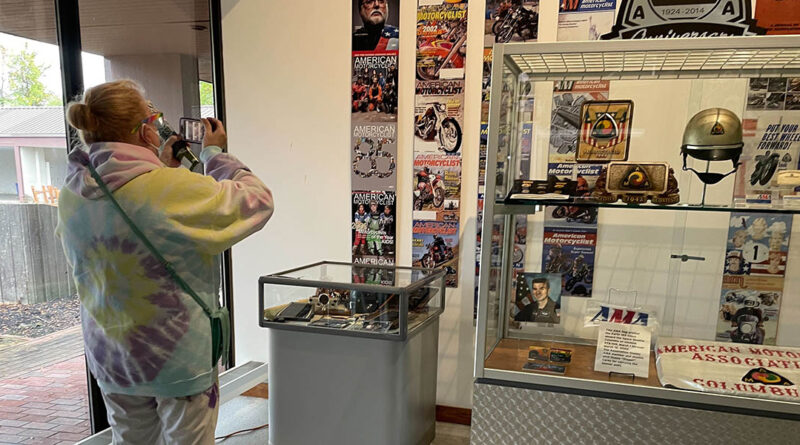 Stephanie from Fairfield Community Supports takes in the AMA Motorcycle Hall of Fame Museum