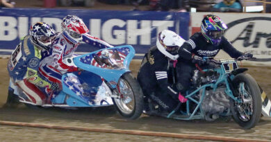 Extreme Sidecar racing at Fast Fridays Motorcycle Speedway