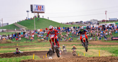 Motocross racing at 2022 AMA Vintage Motorcycle Days