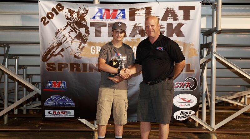 Dallas Daniels 2018 Nicky Hayden AMA Flat Track Horizon Award Winner